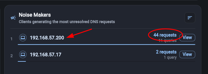 DNS error and noise view